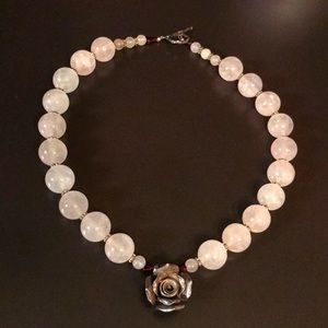 Vintage beautiful Rose Quartz beaded necklace